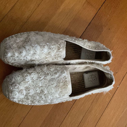 Espadrilles used size 37 with beige flowers