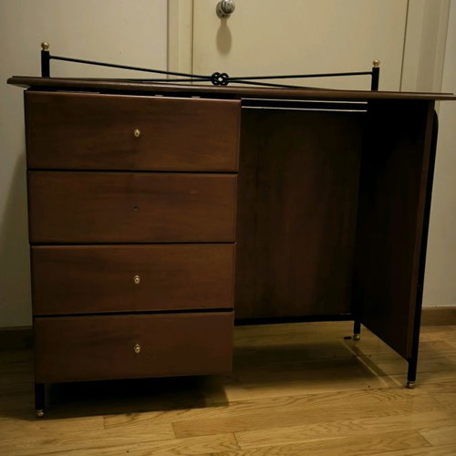 Vanity set used, solid wood, 4 drawers