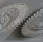  Ασημένιο, 2025 2 oz £5 GBP UK Silver Royal Tudor Beasts Queen's Panther Coin BU