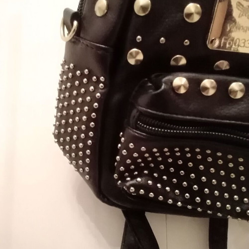 Children's bag like new, black with gold