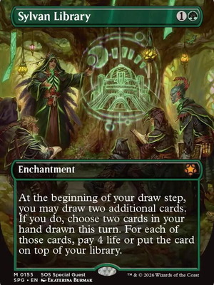 Sylvan Library карта Magic the Gathering SoS Special Guests издание