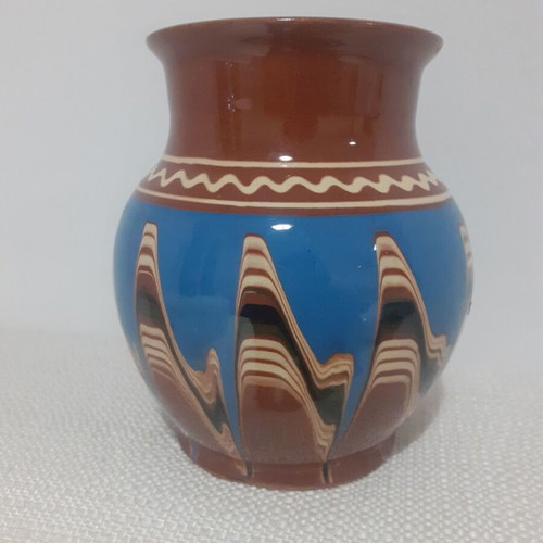 Ceramic folk art vase used