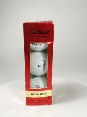 Vintage Titleist PTS 100 golf balls Heineken edition used