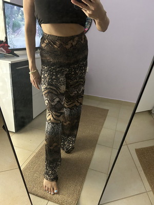 Palazzo pants Celestino like new, brown animal print, high waist