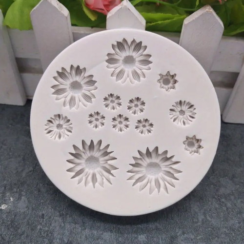 Chocolate mold with daisies 3D silicone new