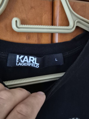 T shirt Karl Lagerfeld μέγεθος L μεταχειρισμένο, μαύρο