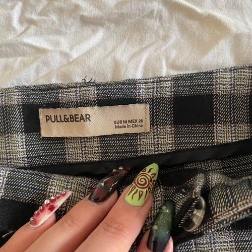 Mini skirt used Pull & Bear size M 38 10 black with pockets and front zipper