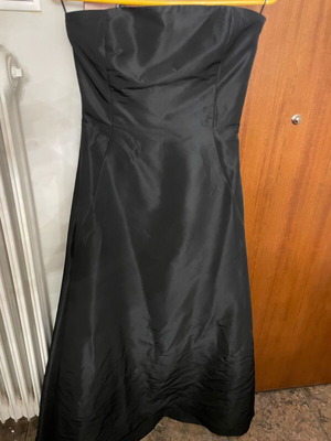 ZARA Maxi Dress like new, velvet trim, black, size S