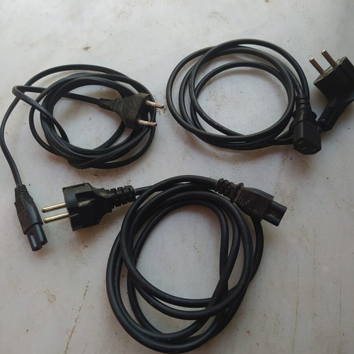 Power cables used, set of 3 for PC and laptop