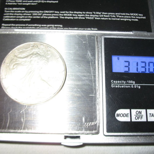 Silver Eagle Dollar 1998 new, 1 oz 0.999 silver