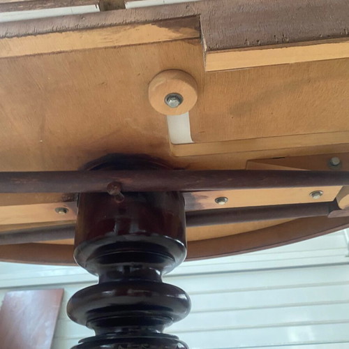 Wooden table used, classic extendable with additional wood