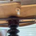 Wooden table used, classic extendable with additional wood