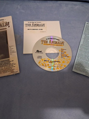 The Animals! multimedia CD-ROM like new, San Diego Zoo 1992