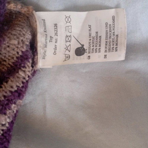 Monki vintage knitted blouse like new, beige and purple