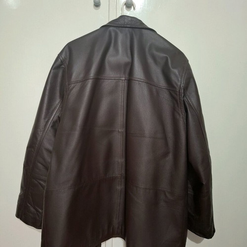 Leather vintage jacket like new, relaxed fit, size M, brown