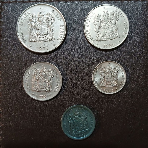 Set of 5 South African coins