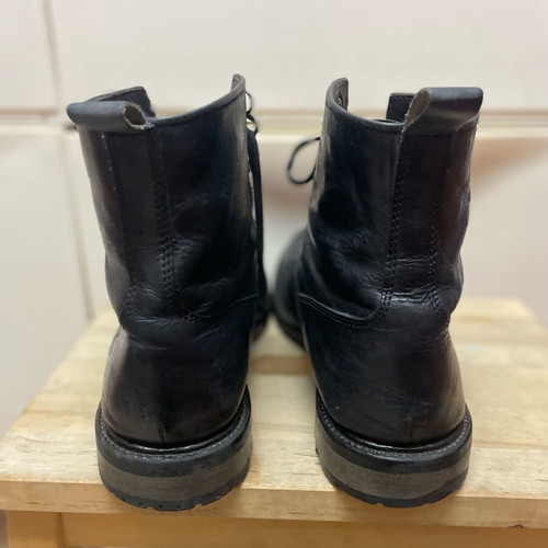 Men's leather boots size 44 used, black