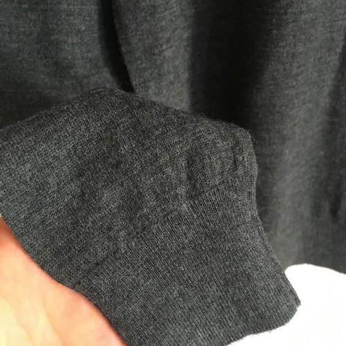 Lawrence Gray 100% Merino Wool Sweater, Dark Gray, Size M