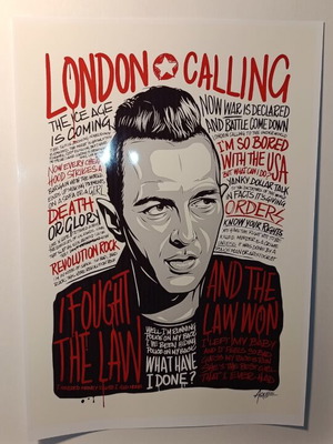 Joe Strummer The Clash A4 poster