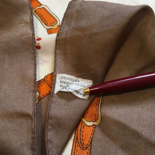 Paolo Gucci vintage scarf with paisley and belt motif