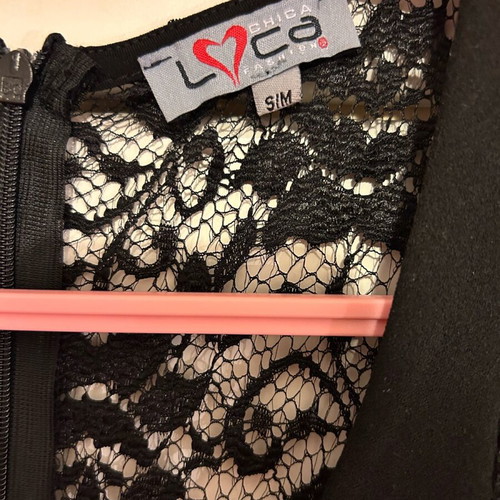 Black dress with lace like new, size S/M