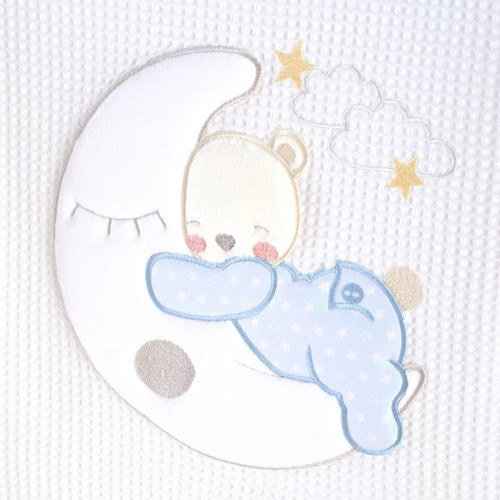Moon Swing Ciel Baby Bedding Set with Embroidery, New