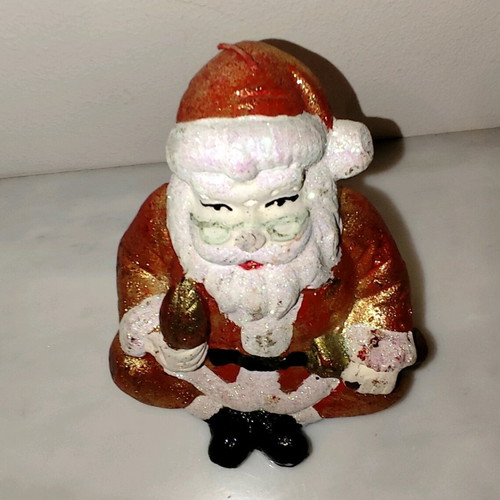 Santa Claus candle used, vintage