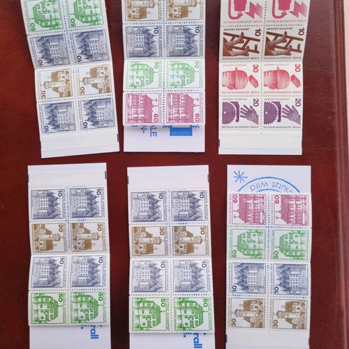Set of 6 pockets with German Deutsche Bundespost stamps new