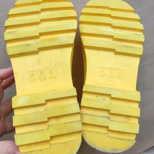 Pull&Bear yellow waterproof boots size 37 used