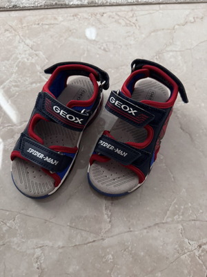 Geox Spider-Man sandals like new, size 27, black and blue