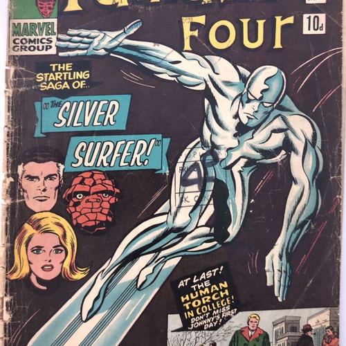 Fantastic Four 50 1966 used comic with Silver Surfer and Galactus