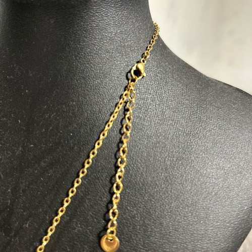 VanC gold-plated steel pendant with 78-84 cm chain