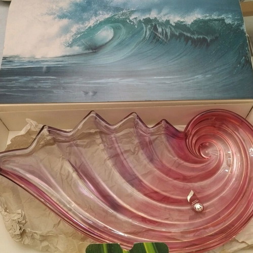 Walther Glas πιατέλα centerpiece κοχύλι 48cm καινούργιο, made in Germany