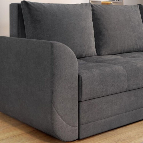 Corner sofa bed with storage compartments