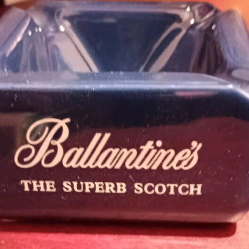 Ballantine's THE SUPERB SCOTCH collectible glass ashtray like new