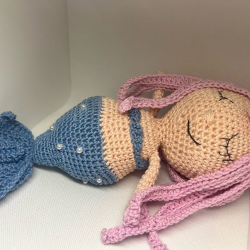 Mermaid crochet 20 cm new made of 100% hypoallergenic yarn