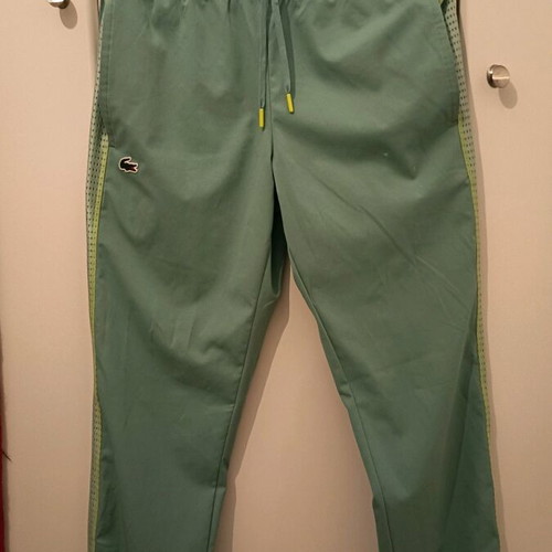 Lacoste trackpants like new, size M, white and green