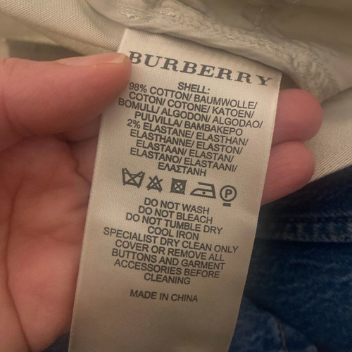 Burberry pencil skirt like new, denim fabric, beige, UK size 8