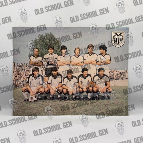 Double-sided poster Panathinaikos PAOK 1981-82 Bleck magazine like new