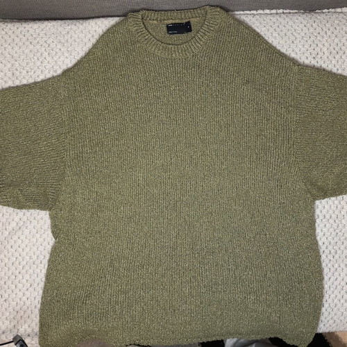 ASOS Design khaki short sleeve knit top like new, size M