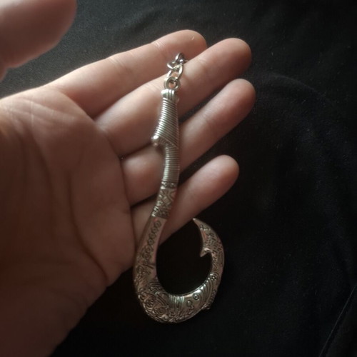 Disney Moana silver keychain like new