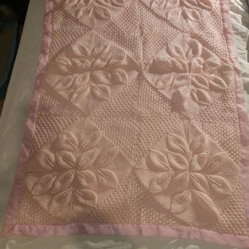 RARE. Children's vintage Royal handmade Pink blanket!