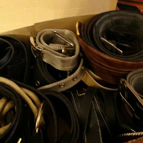 Belts used, various and many