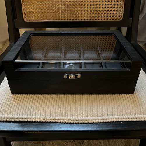 Watch box display Trendhim like new, black wood veneer for 10 watches