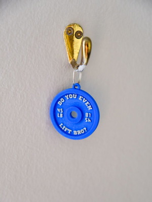 3D Printed Weight Plate Keychain