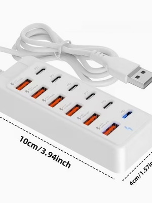 Φορτιστής με 12 θύρες USB καινούργιος, γρήγορης φόρτισης