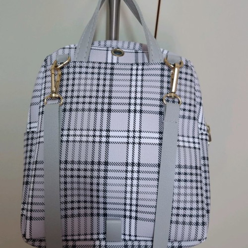 Small women's crossbody bag like new, gray and black