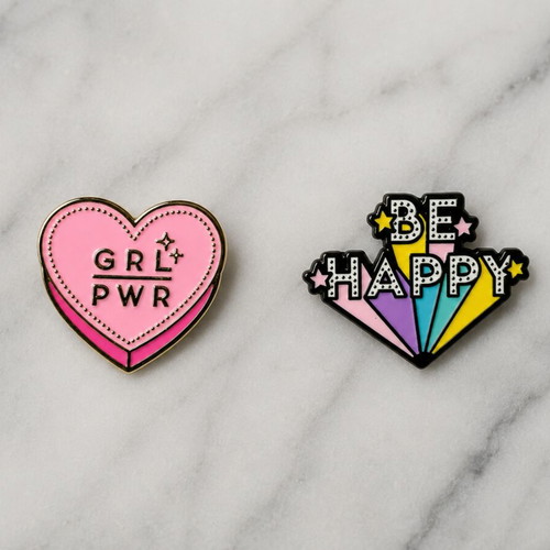 Pins new, colorful for dynamic happy women