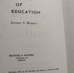 Η διαδικασία της παιδείας βιβλίο μεταχειρισμένο Jerome Bruner