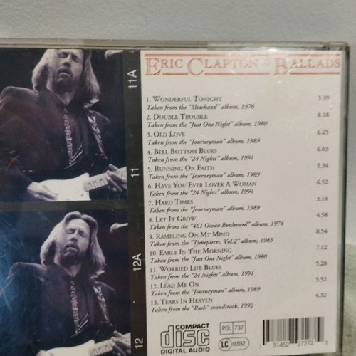 Eric Clapton Ballads CD μεταχειρισμένο, rock